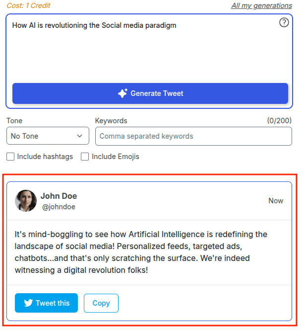 AI-Powered Tweet Generator - TweetStorm.ai