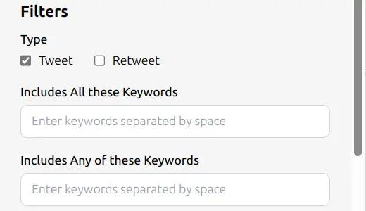 Filters for the auto deletion tool in the browser extension