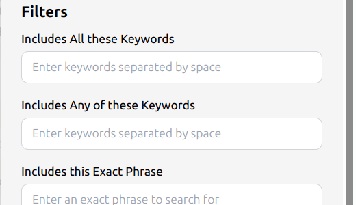 Filters for the bulk follow tool in the browser extension