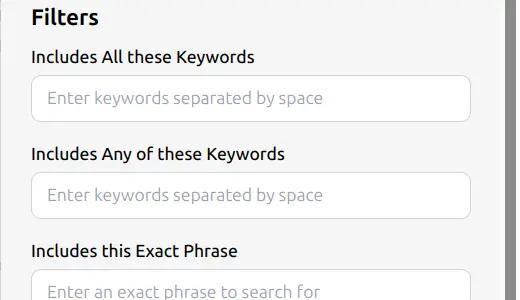 TweetStorm filter settings showing tweet type and keyword fields for precise mass unfollows.