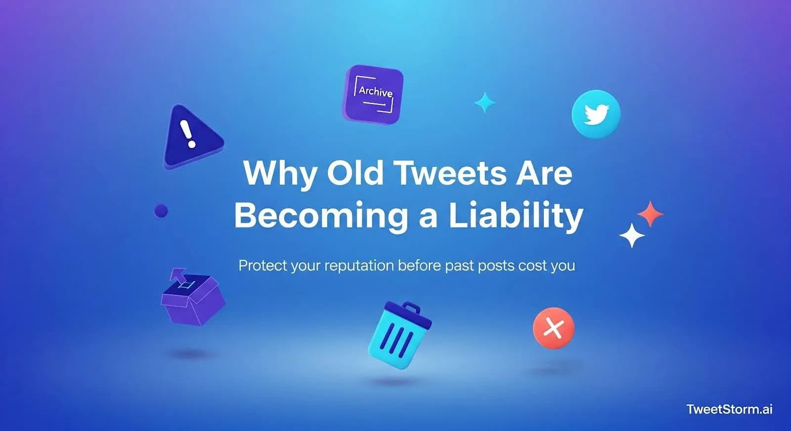 It is explained why old tweets become liabilities. TweetStormAI
