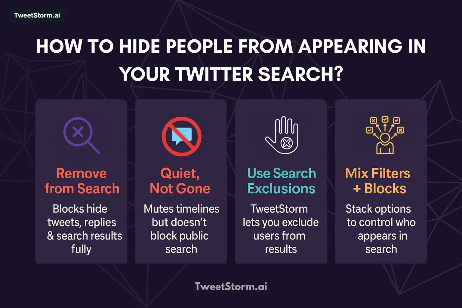 How to Hide People from Appearing in Your Twitter Search, TweetStromAI