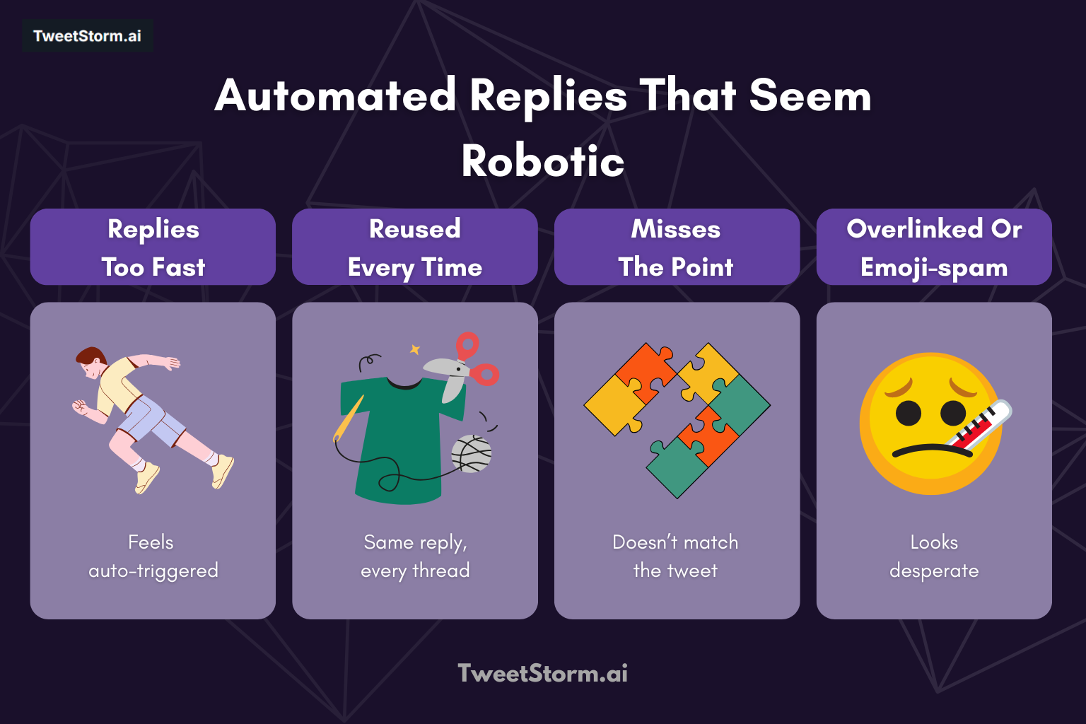 Automated Replies That Seem Robotic, TweetStormAI