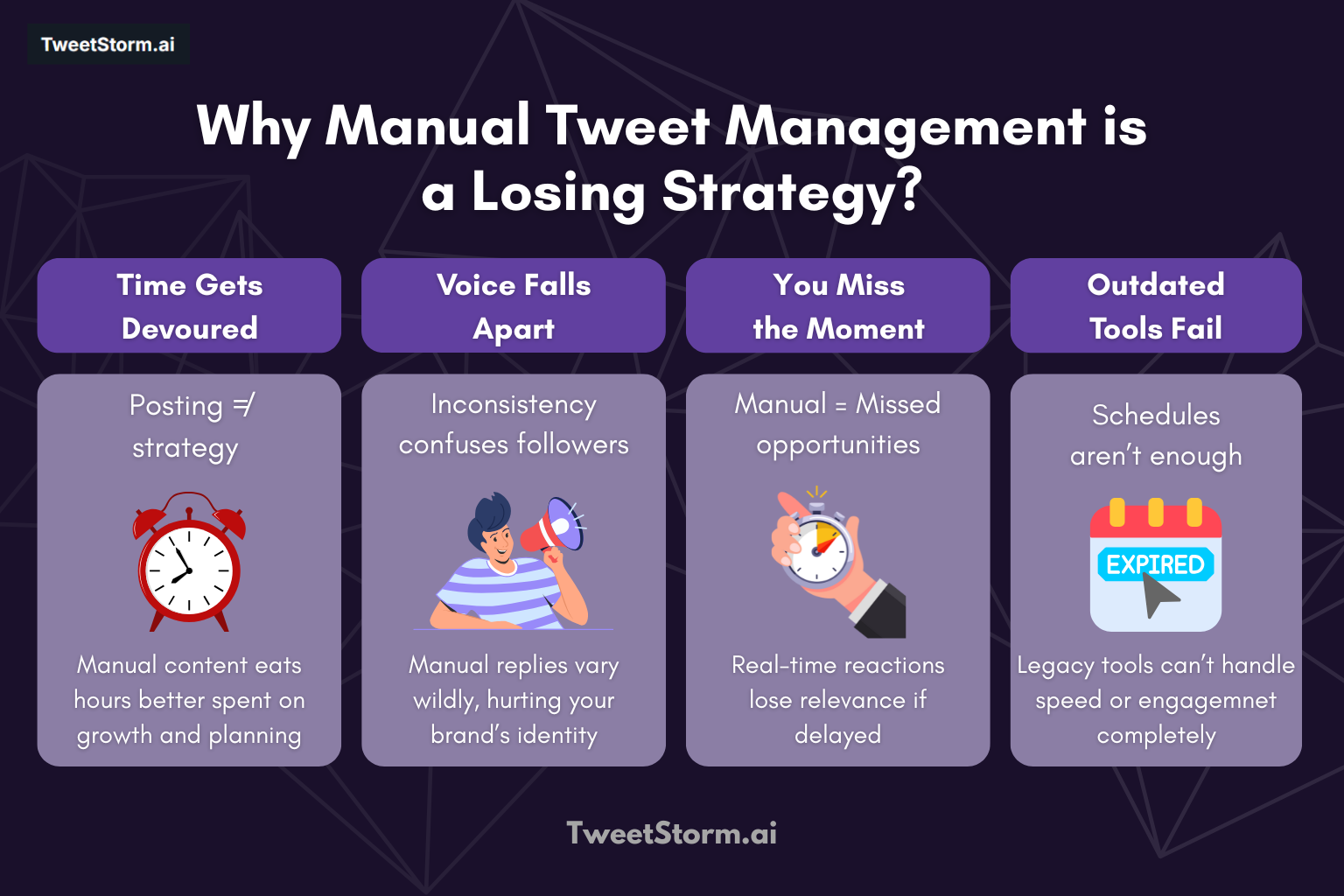 The Crushing Weight of "Doing It All": Why Manual Twitter Management is a Losing Strategy, TweetStormAI