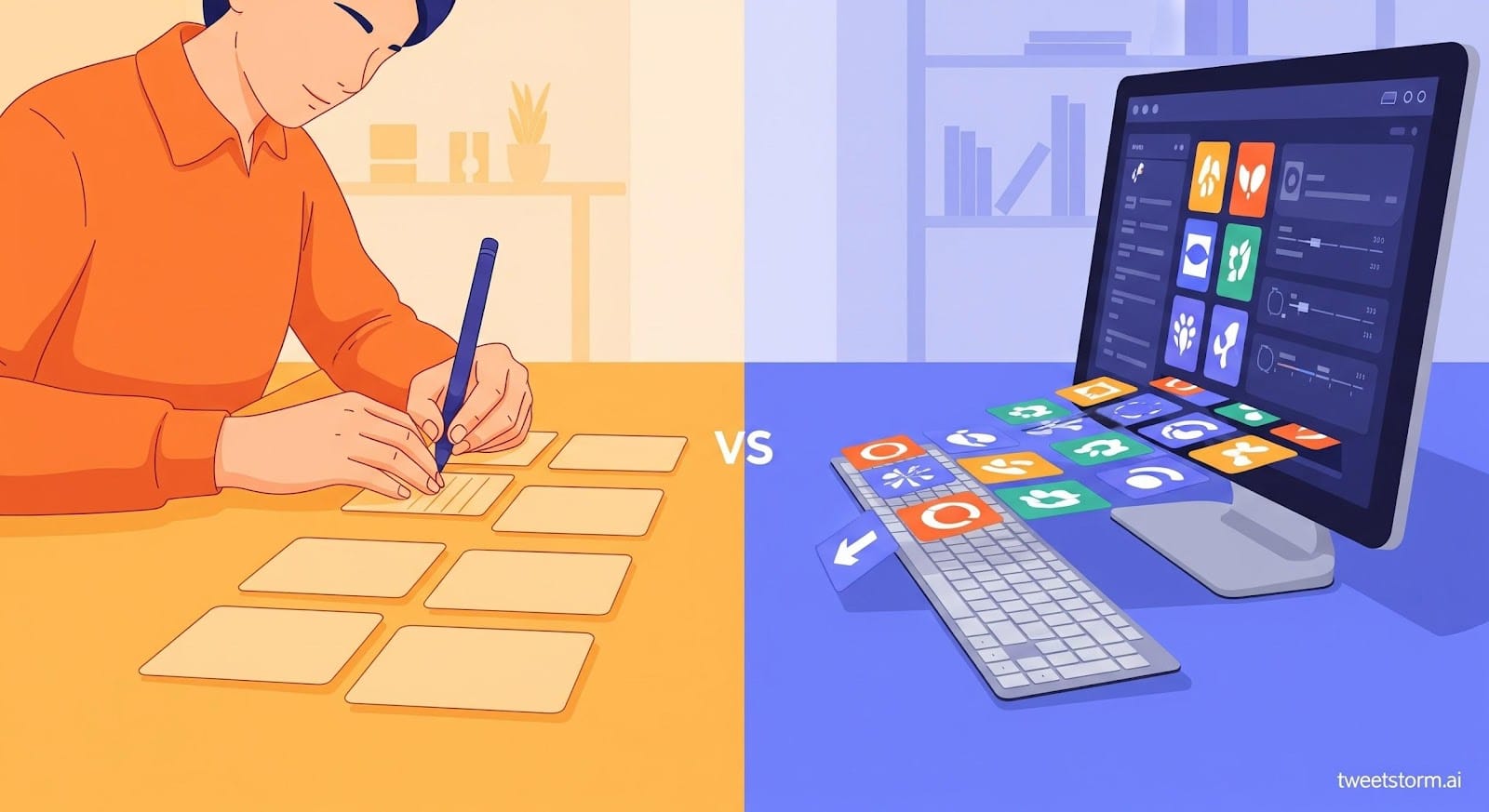 Choosing Your Twitter Weapon: Manual Precision vs. Automated Efficiency, TweetStormAI