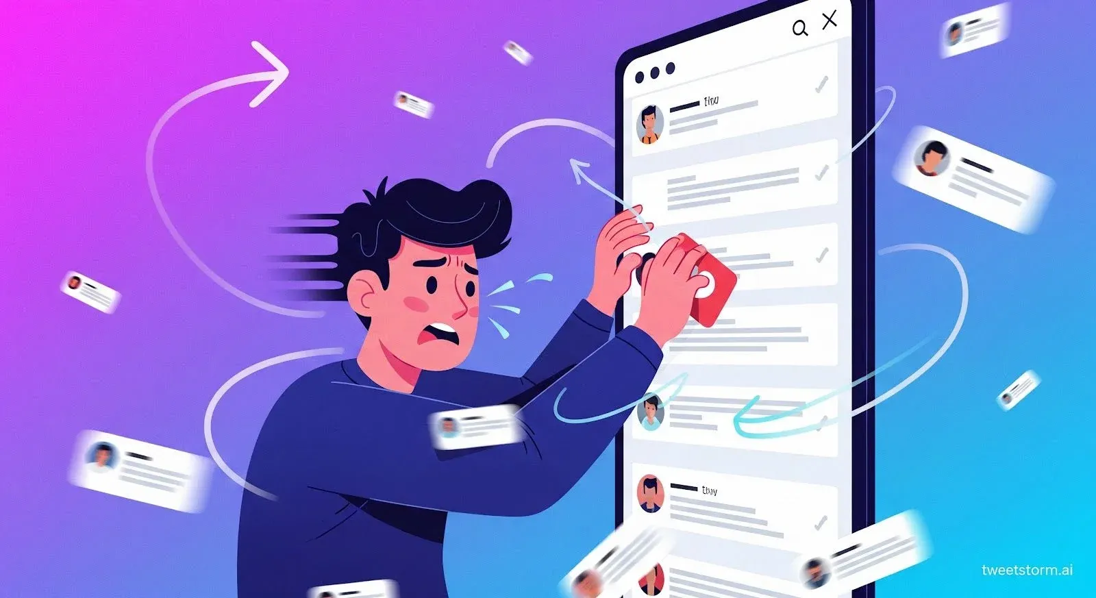 The Great Twitter Scroll: Why the Platform Fights Your Cleanup Efforts, TweetStormAI