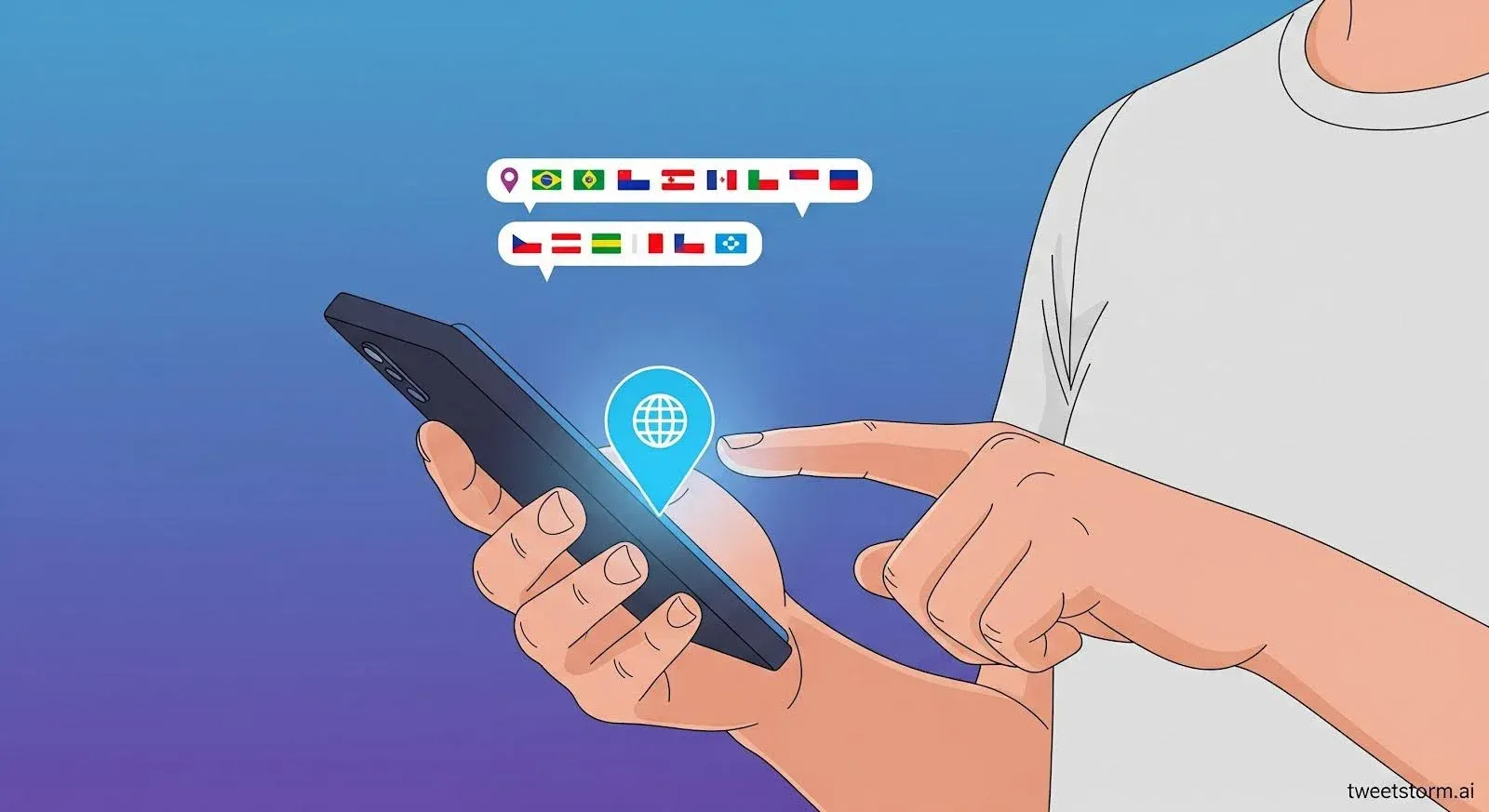 Method 2 – Manually Changing Twitter Trend Location (Desktop), TweetStromAI