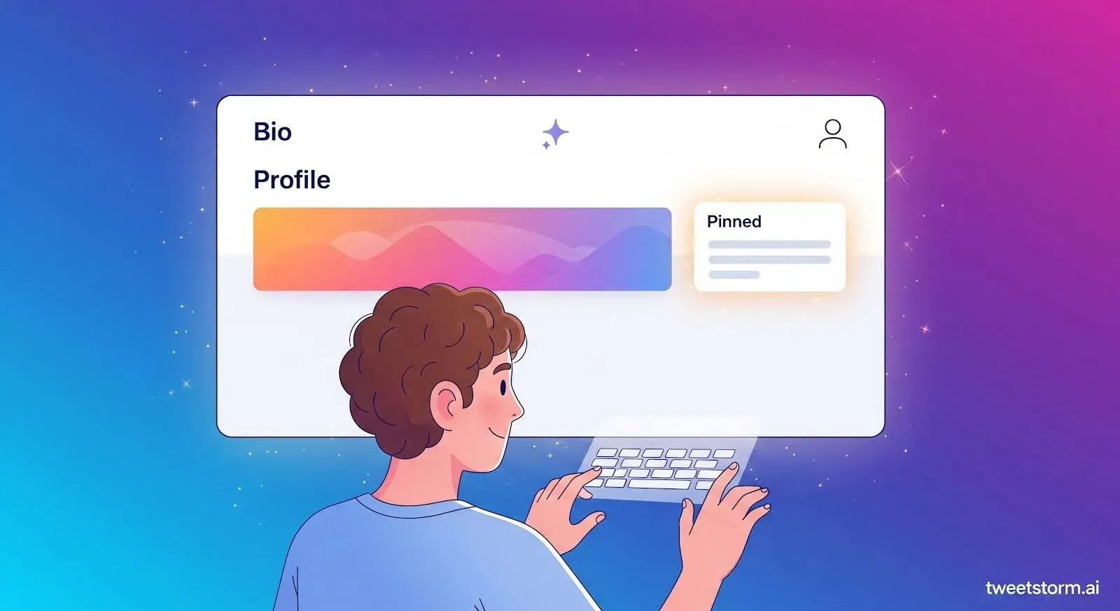 Freshen the Bio, Banner and Pinned Tweet, TweetStormAI