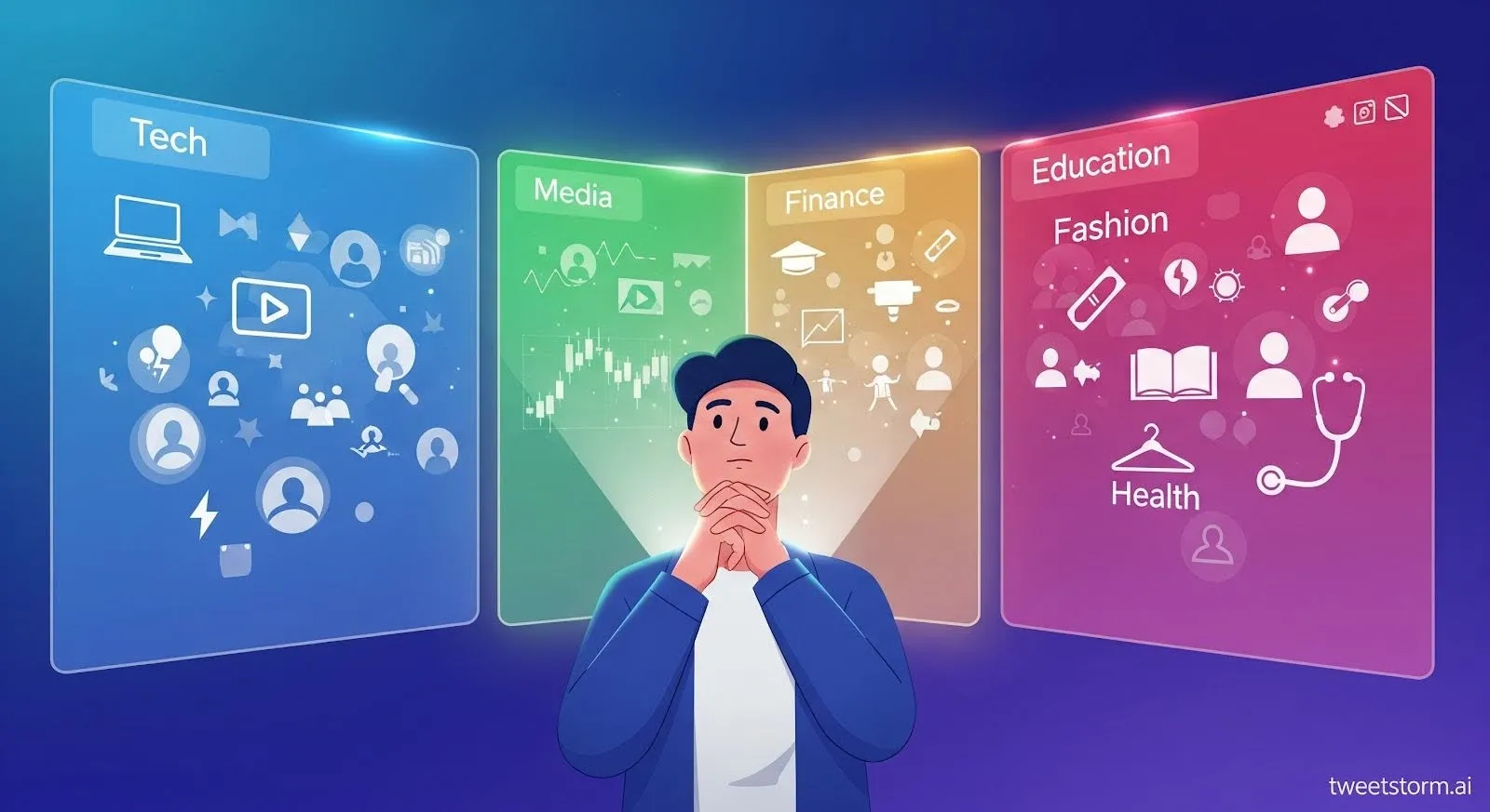 X/Twitter demographics by industry, TweetStormAI