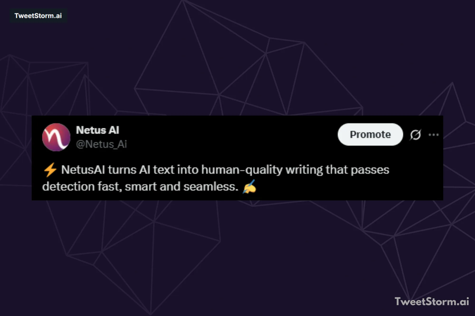 First tweet by NetusAI on X account, TweetStormAI