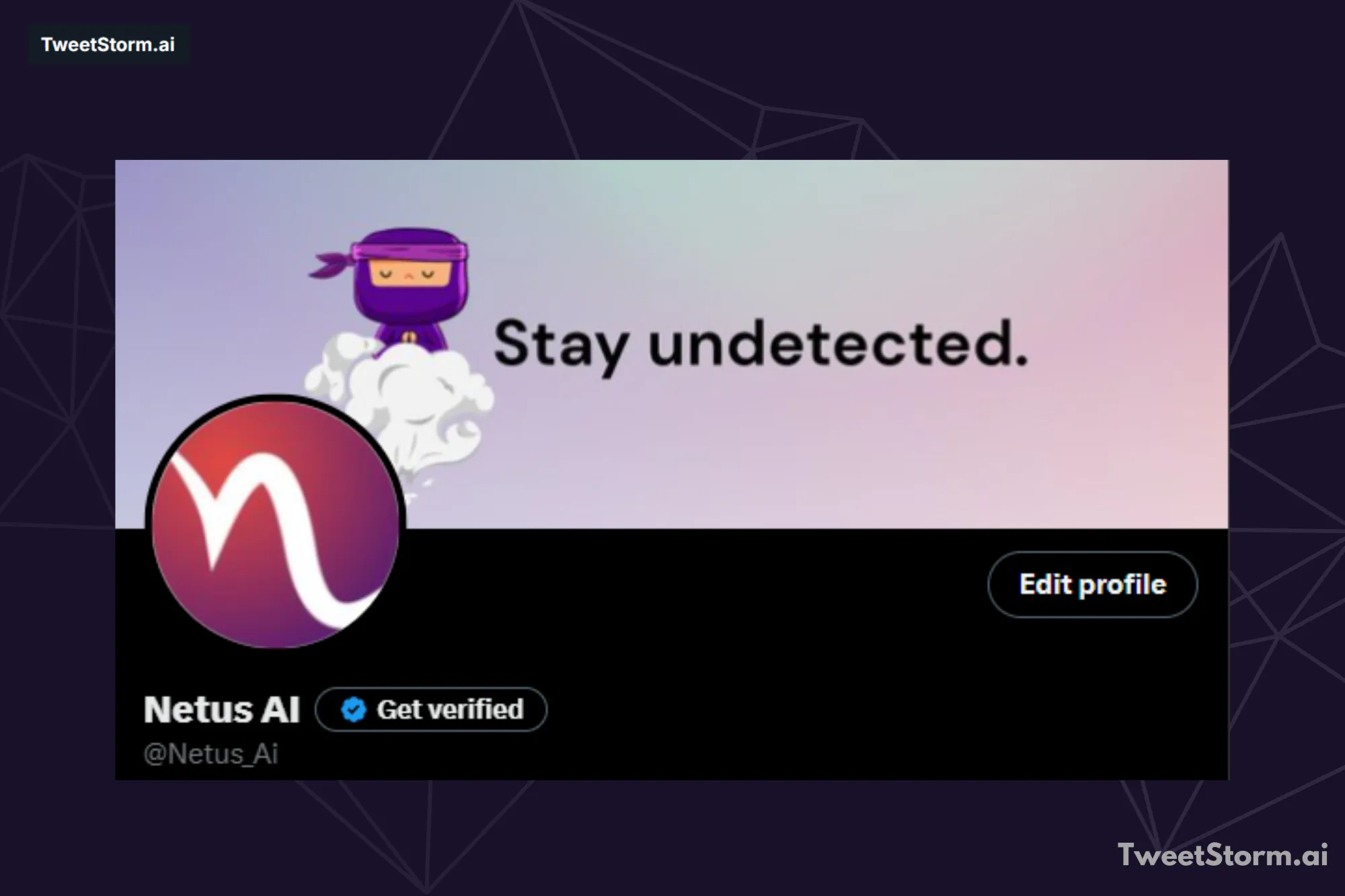 Profile picture of NetusAI on X account, TweetStormAI