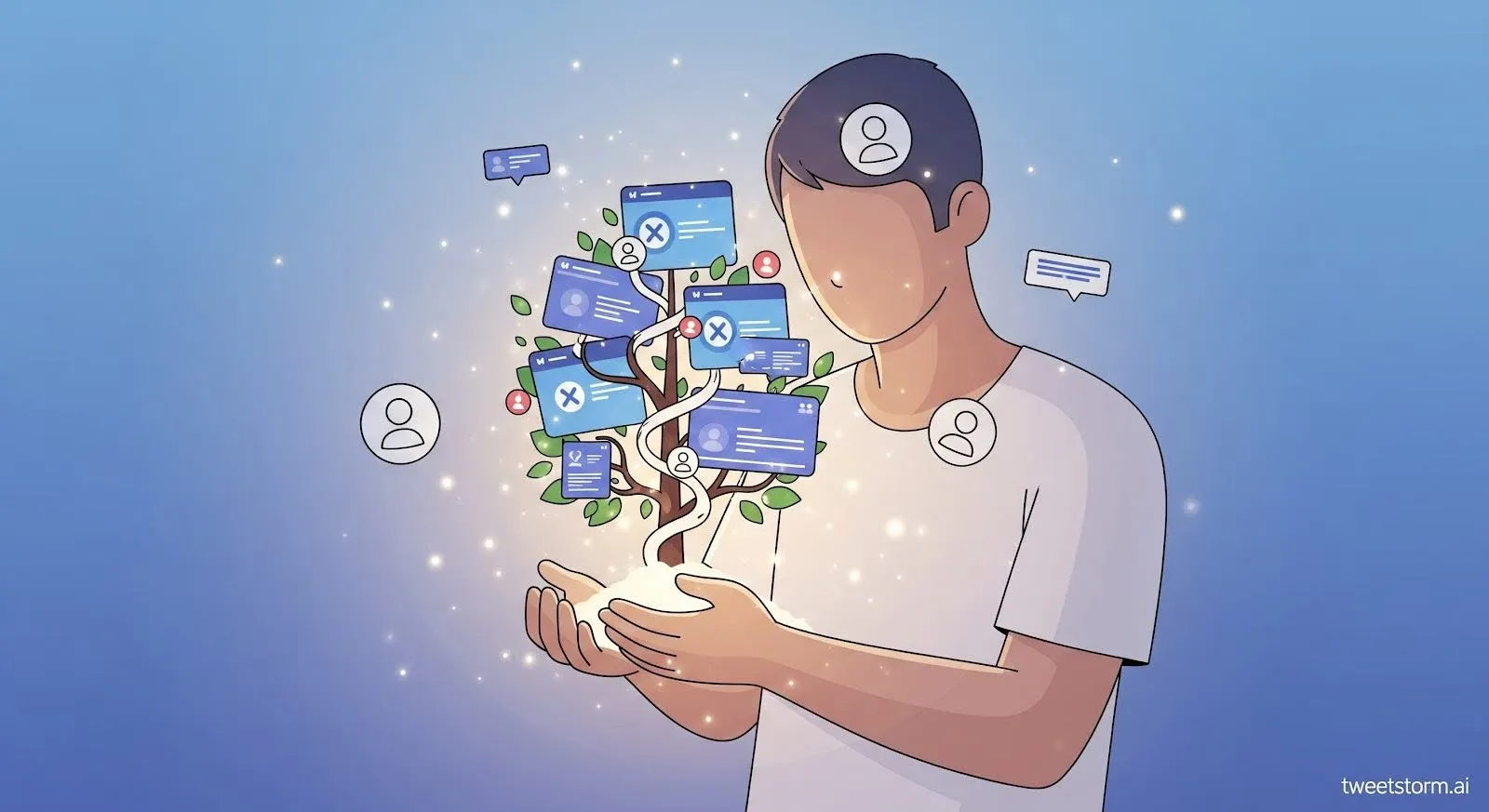 Cultivate an organic Twitter/X following, TweetStormAI