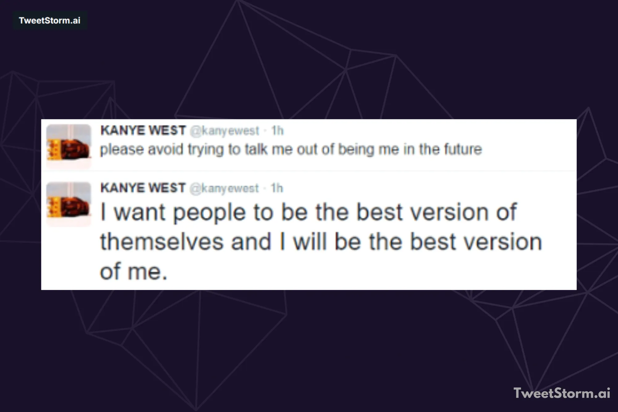 Frequent tweeting by Kanye West on his X account, TweetStormAI