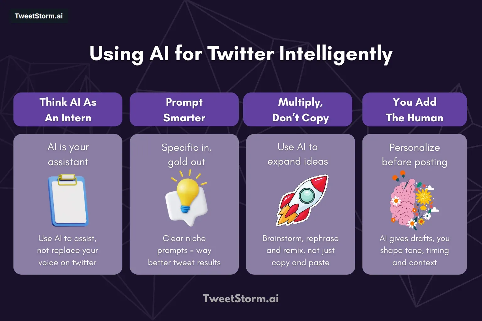 Use AI for Twitter wisely, not as a replacement, but as an intern, TweetStormAI