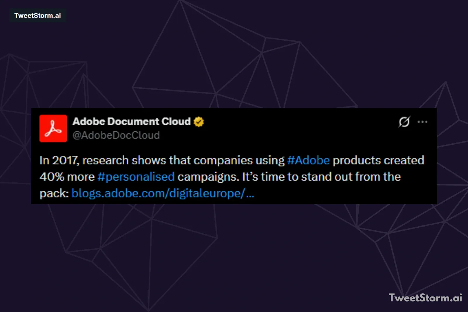 Post by Adobe Document Cloud on X, TweetStormAI