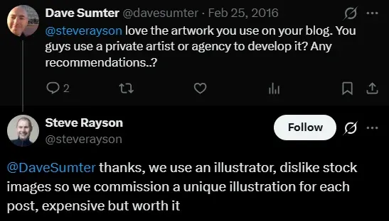 screenshot of a conversation on twitter, TweetStorm.ai