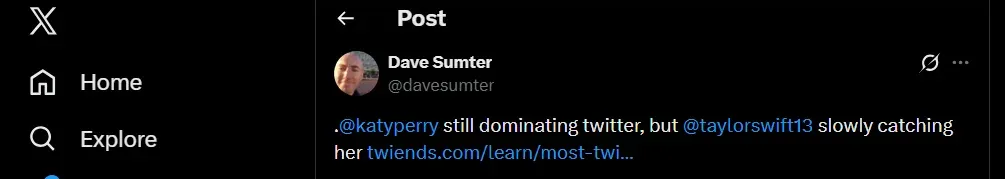 screenshot of dot mention, TweetStorm.ai