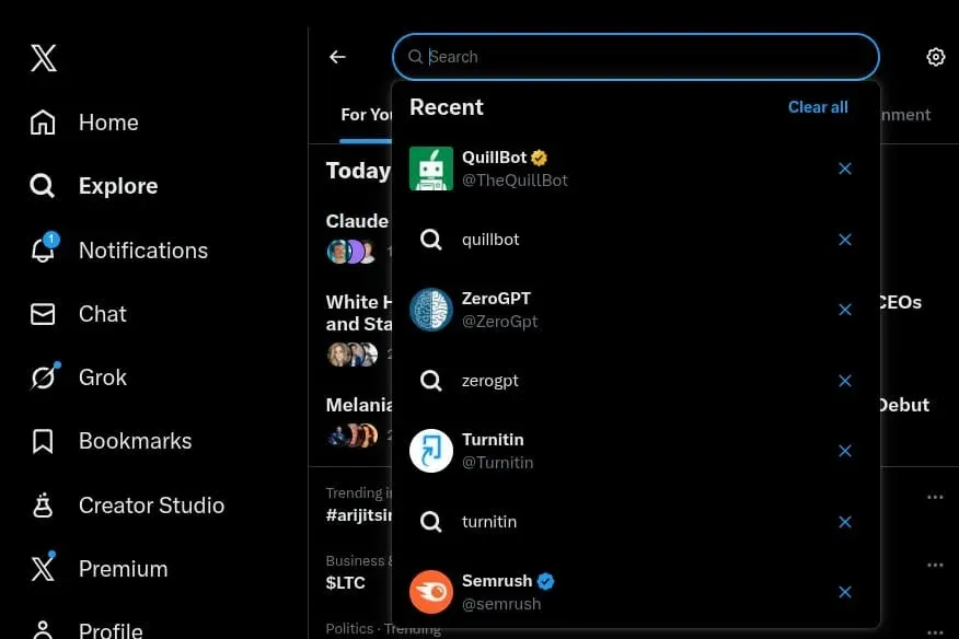 X/Twitter basic search interface (Free). TweetStormAI