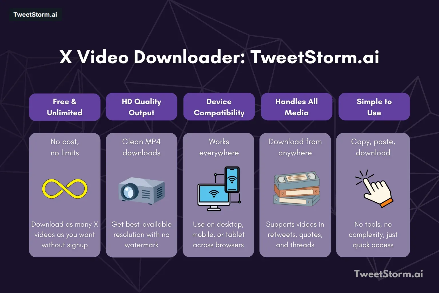 What is X/Twitter video downloader by TweetStorm